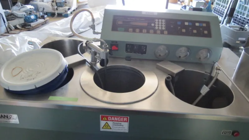 Campa Dynamic Sheet Former and Press - The Canpa dynamic sheet former is a high quality, high speed sheet forming system. It produces large rectangular paper shee(10 x 36 inch, 10-1200 GSM , 20% dryness, .2-.9 CD/MD fiber orientation ratio, with approx. 95 % fiber retention) with controlled fibre orientation. This unit is in excellent condition and includes the Canpa rotary sheet press section.