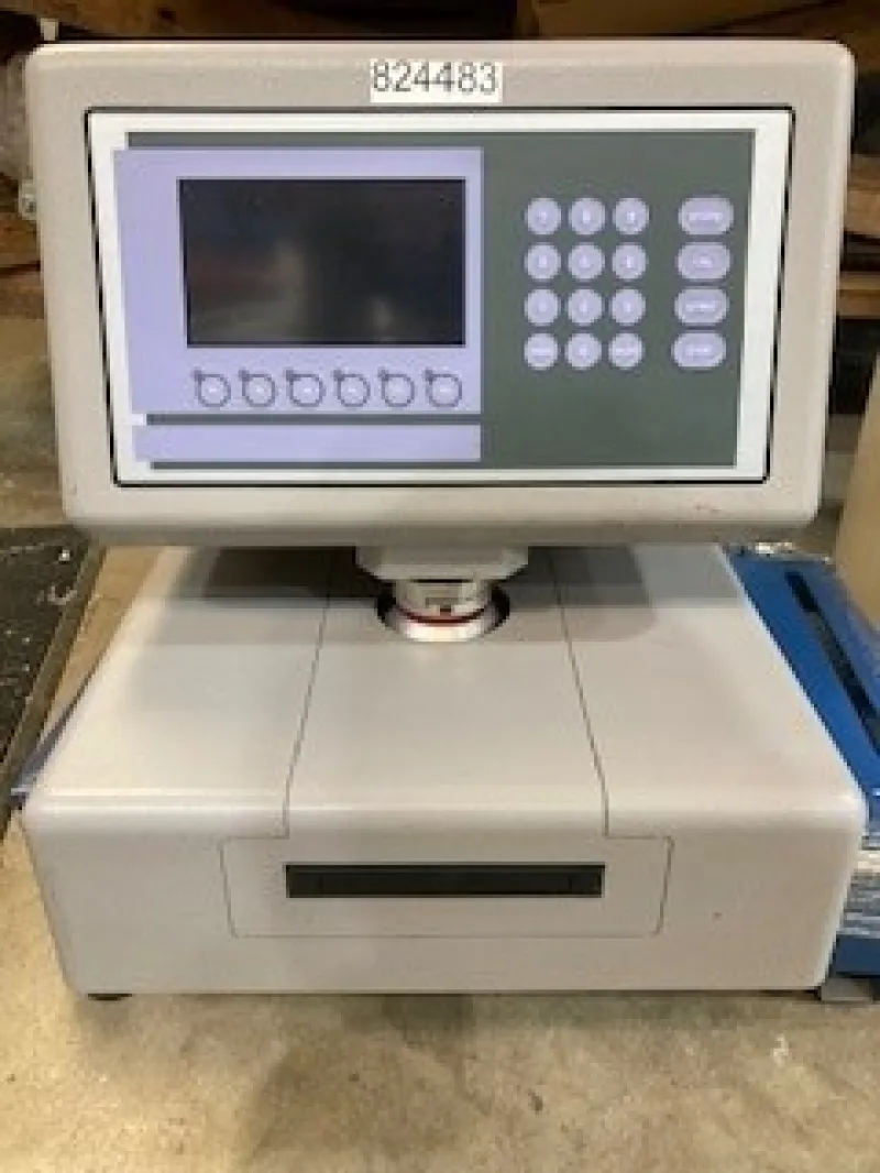 Parker Print Surf Tester - Specifications:- Roughness range-normal: 0.20 - 6.50µm- Roughness range-high: 6.0 – 15.0µm- Air permeance range - ISO 5636/1: 0 – 14.5µm.Pas- Air permeance range – Bendtsen equivalent: 0-10000ml/min- Air permeance range- Gurley equivalent: 1-6000s- Clamp pressures – preset: 500, 1000, and 2000kPa- Clamp pressures – custom setting: 100 – 5000kPa- Conforms to ISO 8791/4 and TAPPI T555 Applications:Suitable for fine paper, coated paper, newsprint, coated board, linerboard, films and foils, printing/graphics, packaging, and carton board. Connections:- Electrical: 110VAC, 60Hz, 150VA or 220 VAC, 50Hz, 150VA- Air: 550-700 kPa (instrument quality) Instrument Features:The Parker Print-Surf is a microprocessor-controlled instrument designed for high-speed, precision measurements of paper surface roughness. It simulates printing conditions by clamping the specimen between a measuring head and a backing assembly, measuring airflow resistance, and converting it to a roughness value in micrometers. The instrument offers extended clamp pressure and measurement capabilities, with a dual-head option for increased efficiency. Dimensions:- Depth: 558mm (22in)- Height: 430mm (17in)- Width: 380mm (15in), 476mm (18.7in) for dual head model Additional Features:- Large, clear LCD Display- Membrane keypad operation- Dust purger- Automatic specimen detection- One-touch statistics display- Built-in diagnostic and calibration routines- Dual range for rougher samples- Measures roughness on both sides or roughness/air permeance simultaneously (Dual Head Model only) Optional Accessories:Calibration disc set, Thermal mini-printer, Test-Link data acquisition software  